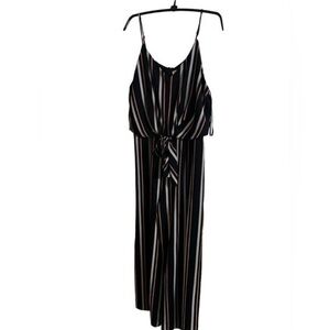 Anthropologie monteau tall blue white red jumpsuit extra large